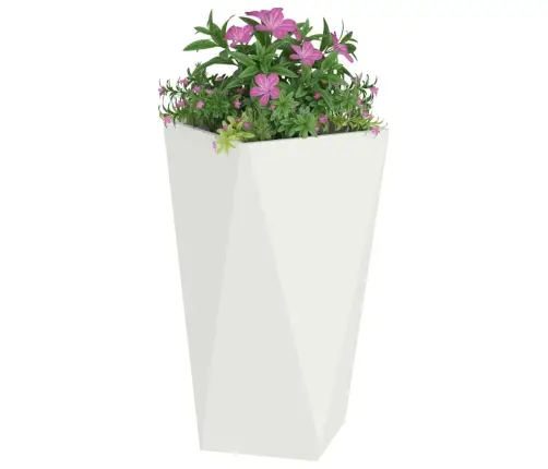 Puķu Kaste Balts 40 X 40 X 75 Cm Tērauds Vidaxl