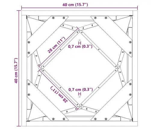 Puķu Kaste Balts 40 X 40 X 75 Cm Tērauds Vidaxl