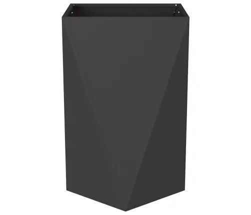 Puķu Kaste 2 Pcs Melna 50 X 50 X 75 Cm Tērauds Vidaxl