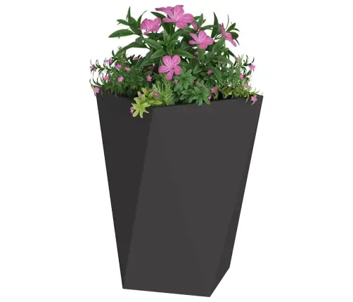 Puķu Kaste 2 Pcs Melna 50 X 50 X 75 Cm Tērauds Vidaxl