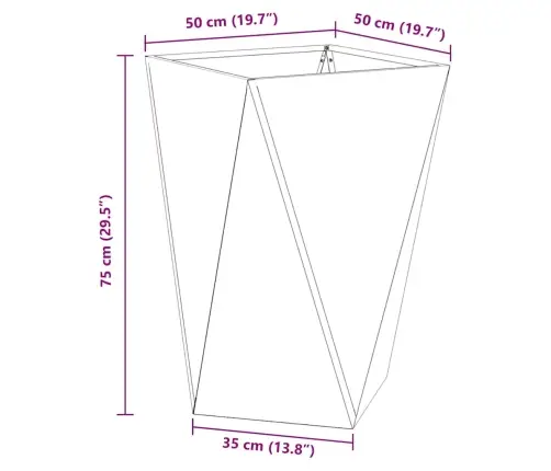 Puķu Kaste 2 Pcs Melna 50 X 50 X 75 Cm Tērauds Vidaxl