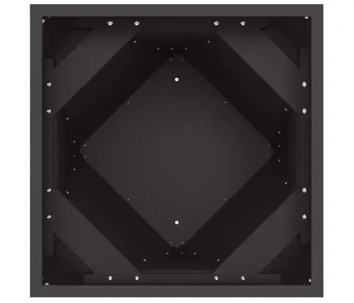 Puķu Kaste 2 Pcs Melna 50 X 50 X 75 Cm Tērauds Vidaxl