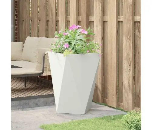 Puķu Kaste Balts 50 X 50 X 75 Cm Tērauds Vidaxl