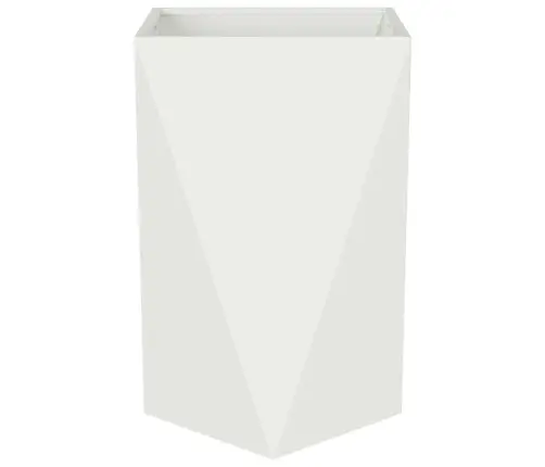 Puķu Kaste Balts 50 X 50 X 75 Cm Tērauds Vidaxl