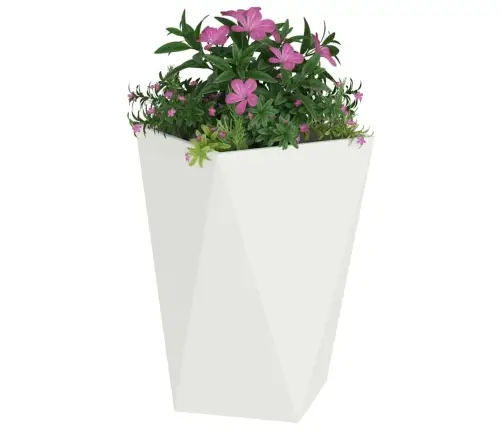 Puķu Kaste Balts 50 X 50 X 75 Cm Tērauds Vidaxl