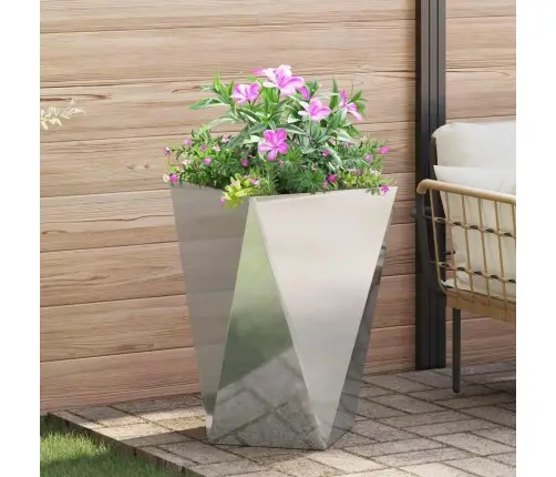 Taimekast 2 Pcs Hõbedane 50 X 50 X 75 Cm Tsinkteras