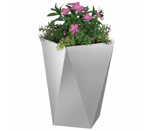 Taimekast 2 Pcs Hõbedane 50 X 50 X 75 Cm Tsinkteras