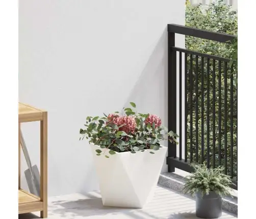 Puķu Kaste Balts 30 X 30 X 30 Cm Tērauds Vidaxl