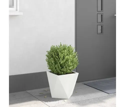 Puķu Kaste Balts 30 X 30 X 30 Cm Tērauds Vidaxl