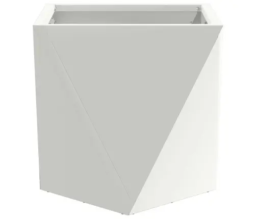 Puķu Kaste Balts 30 X 30 X 30 Cm Tērauds Vidaxl