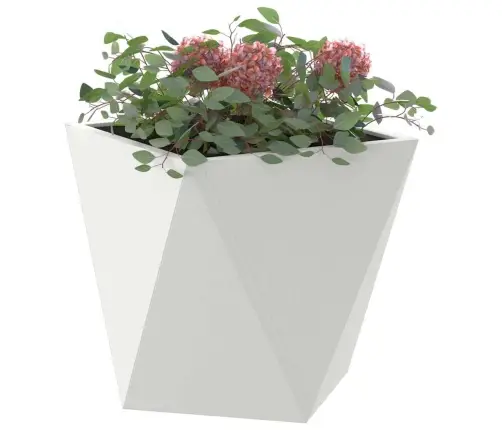 Puķu Kaste 2 Pcs Balts 30 X 30 X 30 Cm Tērauds Vidaxl