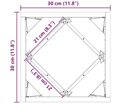 Lovelis Sidabro 30 X 30 X 30 Cm Nerūdijantis Plienas