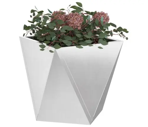 Puķu Kaste 2 Pcs Sudraba 40 X 40 X 40 Cm Nerūsējošs Tērauds Vidaxl