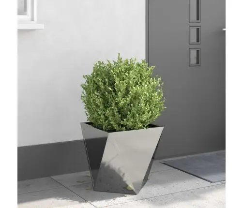 Puķu Kaste Sudraba 40 X 40 X 40 Cm Cinkots Tērauds Vidaxl