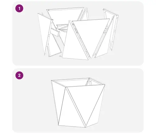 Lovelis 2 Pcs Sidabro 40 X 40 X 40 Cm Cinkuota Plienas