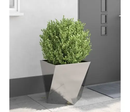 Puķu Kaste Sudraba 50 X 50 X 50 Cm Nerūsējošs Tērauds Vidaxl