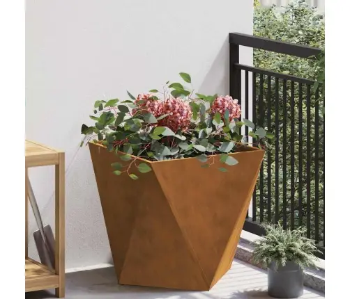 Puķu Kaste Rūsa 50 X 50 X 50 Cm Novecināts Tērauds Vidaxl