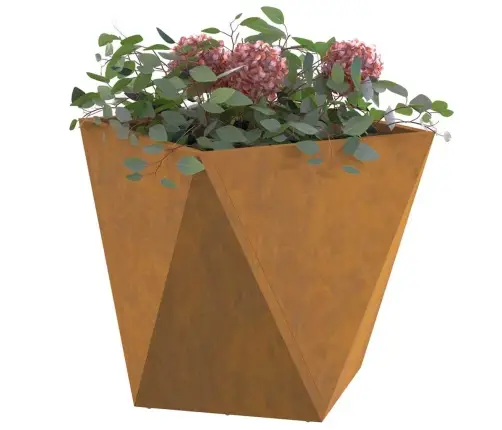 Puķu Kaste 2 Pcs Rūsa 50 X 50 X 50 Cm Novecināts Tērauds Vidaxl