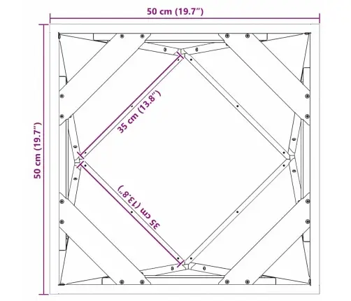 Puķu Kaste 2 Pcs Rūsa 50 X 50 X 50 Cm Novecināts Tērauds Vidaxl