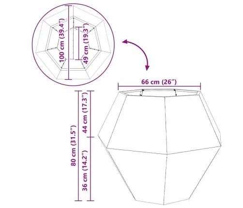 Puķu Kaste 2 Pcs Balts 100 X 100 X 80 Cm Tērauds Vidaxl