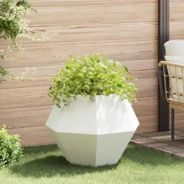 Puķu Kaste Balts 75 X 75 X 60 Cm Tērauds Vidaxl