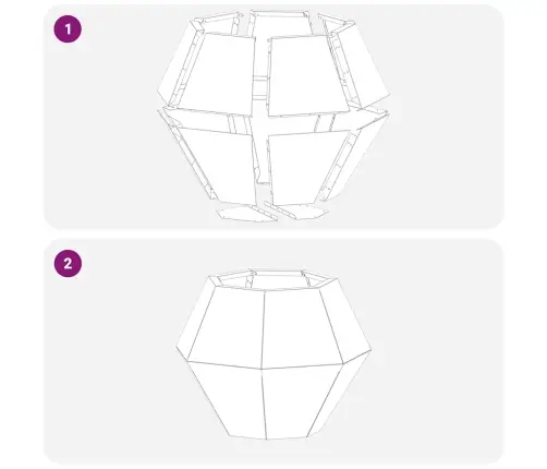 Lovelis 2 Pcs Juoda 50 X 50 X 40 Cm Plienas