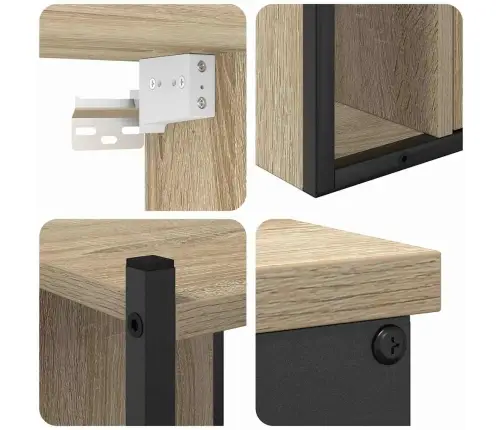 Vannas Istabas Mēbeļu Komplekts Ar Plauktu 4 Pcs Sonomas Ozola Vidaxl