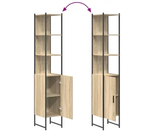 Vannas Istabas Mēbeļu Komplekts Ar Plauktu 4 Pcs Sonomas Ozola Vidaxl