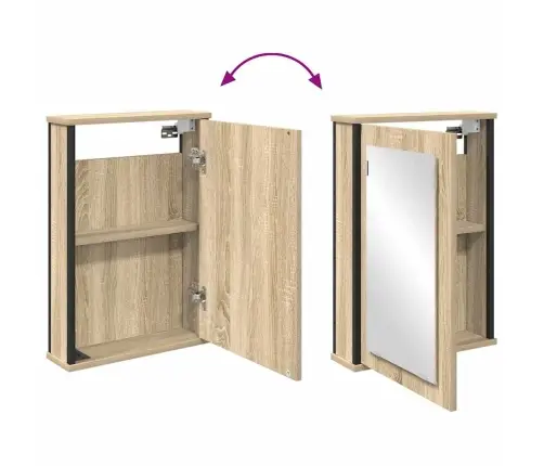 Vannas Istabas Mēbeļu Komplekts Ar Plauktu 4 Pcs Sonomas Ozola Vidaxl