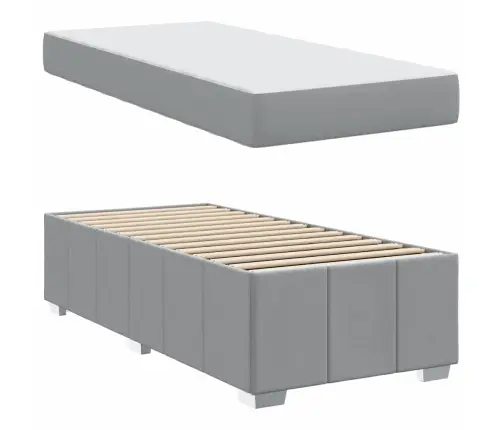 Gultas Rāmis Gaiši Pelēka 80 X 200 Cm Audums Vidaxl