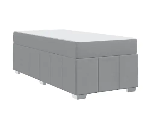 Gultas Rāmis Gaiši Pelēka 80 X 200 Cm Audums Vidaxl