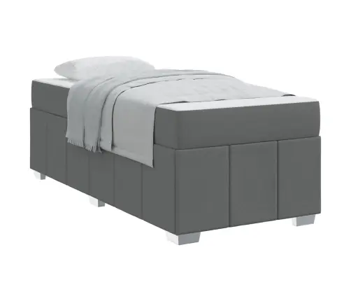 Lovos Rėmas Su Čiužiniu Tamsiai Pilka 80 X 200 Cm Audinys