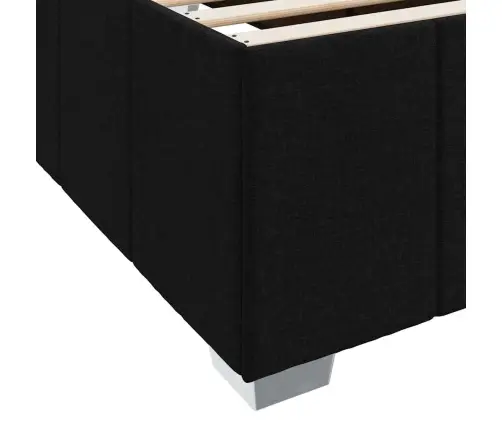 Gultas Rāmis Melna 80 X 200 Cm Audums Vidaxl