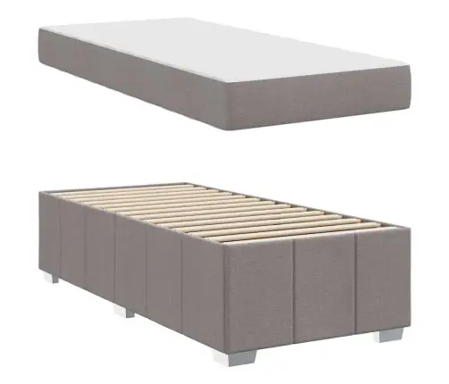 Gultas Rāmis Pelēkbrūna 80 X 200 Cm Audums Vidaxl