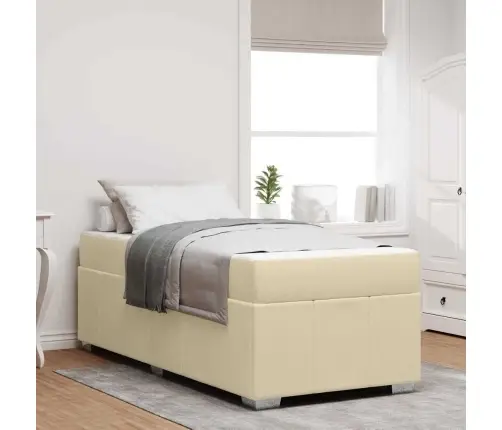 Voodi Raam Madratsiga Cream 80 X 200 Cm Kangas