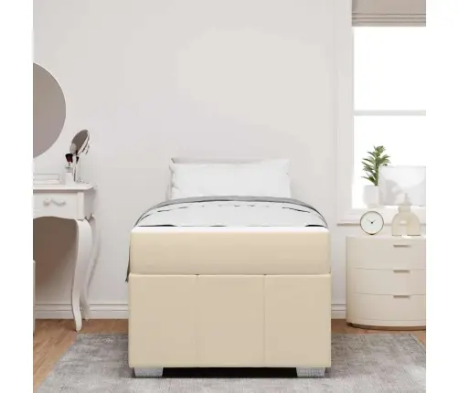 Voodi Raam Madratsiga Cream 80 X 200 Cm Kangas