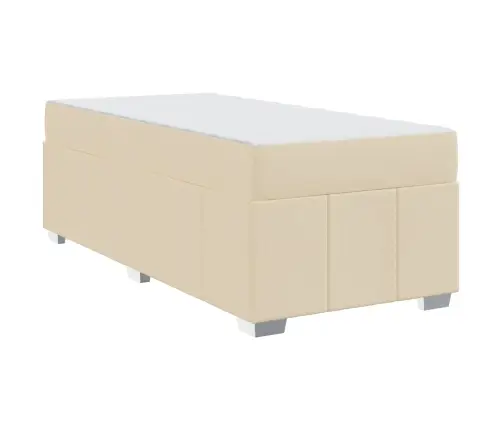 Gultas Rāmis Krēmkrāsa 80 X 200 Cm Audums Vidaxl