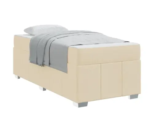 Voodi Raam Madratsiga Cream 80 X 200 Cm Kangas