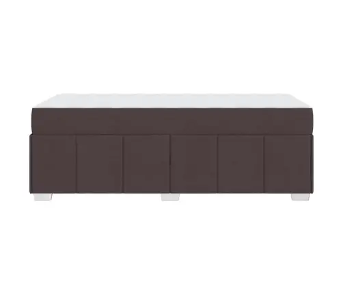 Lovos Rėmas Su Čiužiniu Tamsiai Rudas 90 X 190 Cm Audinys