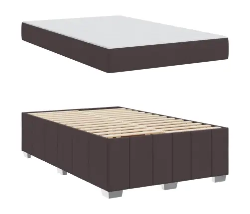 Lovos Rėmas Su Čiužiniu Tamsiai Rudas 120 X 200 Cm Audinys