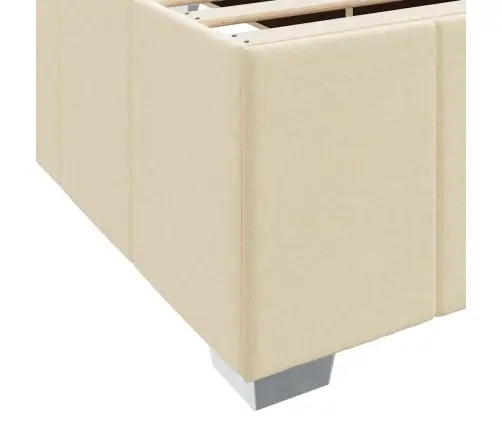 Gultas Rāmis Krēmkrāsa 120 X 200 Cm Audums Vidaxl Gultas Rāmis Krēmkrāsa 120 X 200 Cm Audums Vidaxl