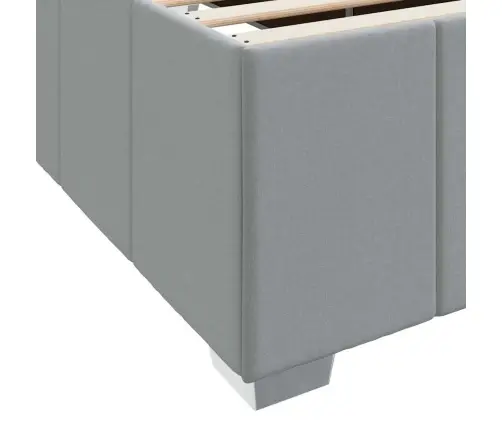 Gultas Rāmis Gaiši Pelēka 140 X 200 Cm Audums Vidaxl