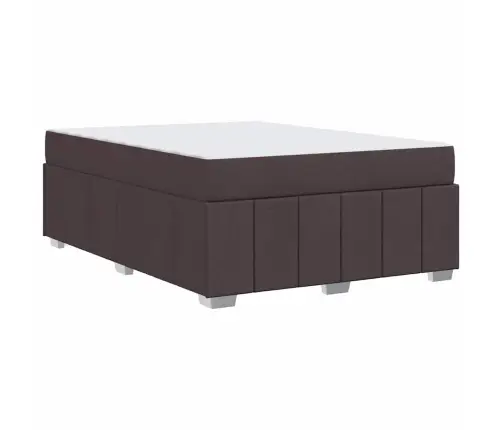 Voodi Raam Madratsiga Tumepruun 140 X 200 Cm Kangas