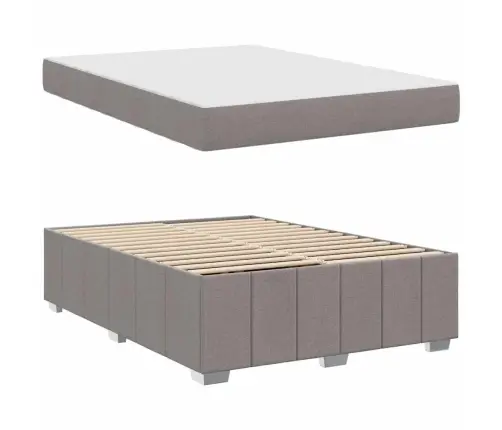 Lovos Rėmas Su Čiužiniu Taupe 140 X 200 Cm Audinys