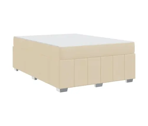 Voodi Raam Madratsiga Cream 140 X 200 Cm Kangas