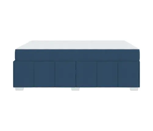 Gultas Rāmis Zila 140 X 200 Cm Audums Vidaxl