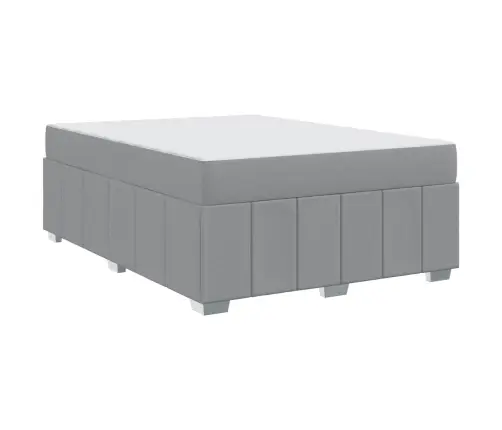 Gultas Rāmis Gaiši Pelēka 160 X 200 Cm Audums Vidaxl