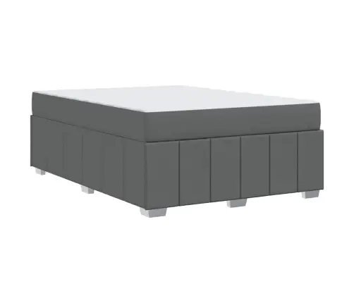 Gultas Rāmis Tumši Pelēka 160 X 200 Cm Audums Vidaxl