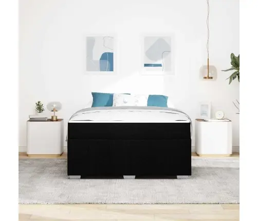 Lovos Rėmas Su Čiužiniu Juoda 160 X 200 Cm Audinys