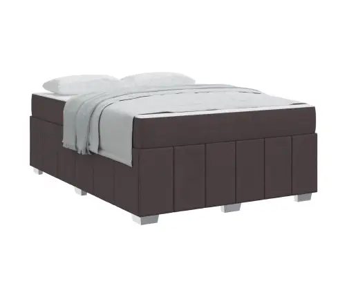 Voodi Raam Madratsiga Tume Pruun 160 X 200 Cm Kangas